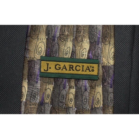 J. Garcia Jerry Garcia Men's Geometric Silk Tie Neck Tie - Picture 5 of 7